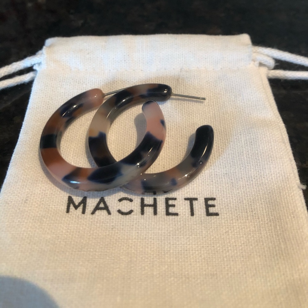 Machete Fortune (pink tortoise) Midi Hoops